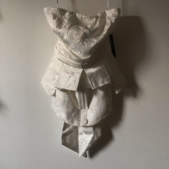 Satin Ruffled Tube Top - Picture 6 of 9